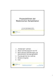 Prozessleitlinien der Medizinischen Rehabilitation