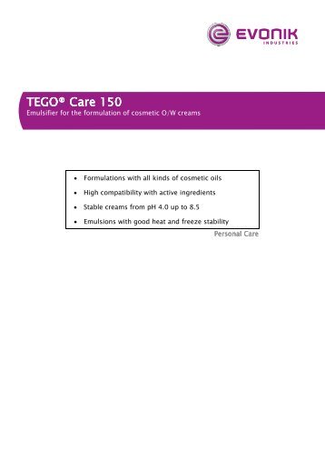 TEGOÂ® Care 150 Â® Care 150 Â® Care 150