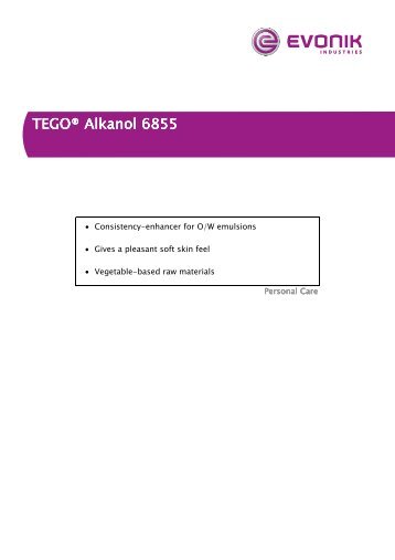 TEGOÂ® Alkanol 6855 TEGOÂ® Alkanol 6855