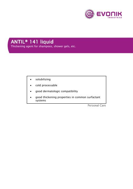 ANTILÂ® 141 liquid ANTILÂ® 141 liquid