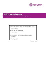 TEGOÂ® Natural Betaine TEGOÂ® Natural Betaine