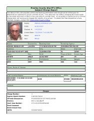 Pinellas County Sheriff's Office Subject Charge Report - PsychSearch