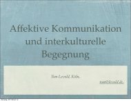 Affektive Kommunikation und interkulturelle ... - PsySeminare