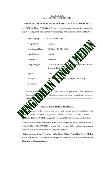 download disini - Pengadilan Tinggi Medan