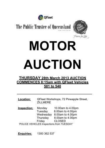 THURSDAY 28th March 2013 AUCTION COMMENCES 8:15am with ...