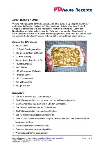 Rezept als pdf-Datei - PTAheute