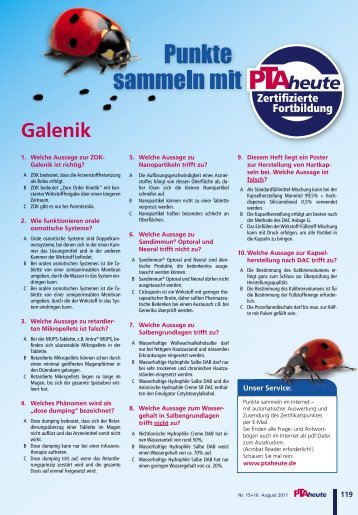 Galenik - PTAheute