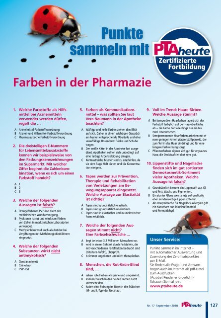 Farben in der Pharmazie - PTAheute