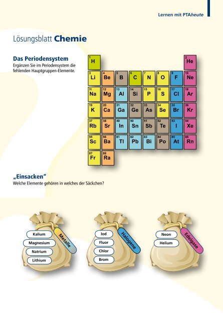 LÃ¶sungsblatt Chemie - PTAheute