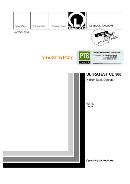 Leybold UL-500 Manual.pdf - Pascal 