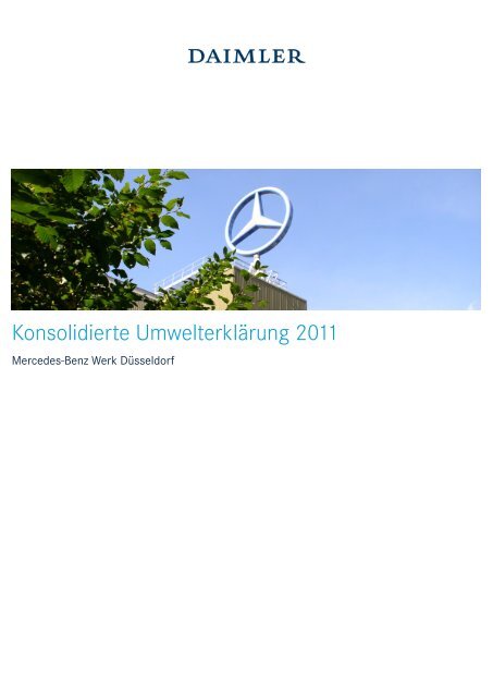 Umwelterklärung 2011 Mercedes-Benz Werk Düsseldorf - Daimler