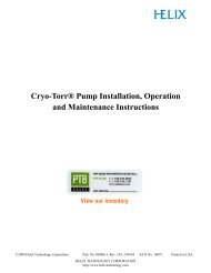 Cryo-Torr High-Vacuum Pump Installation, Operation and ... - Trillium