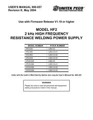 MODEL HF2 2 kHz HIGH FREQUENCY ... - Miyachi Unitek