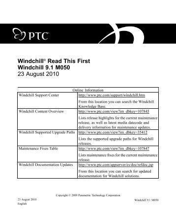 Windchill Read This First - PTC.com