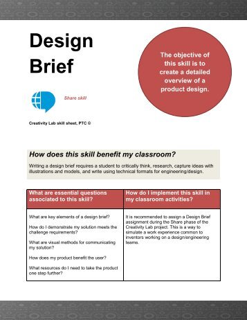 Design Brief w/rubric (Inventor role) - PTC.com