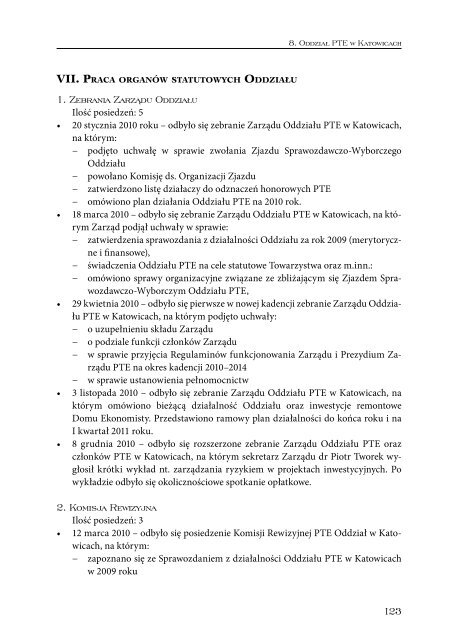 Sprawozdanie 2010_int.pdf - Polskie Towarzystwo Ekonomiczne