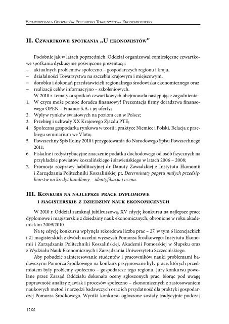 Sprawozdanie 2010_int.pdf - Polskie Towarzystwo Ekonomiczne