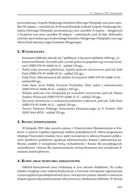 Sprawozdanie 2010_int.pdf - Polskie Towarzystwo Ekonomiczne