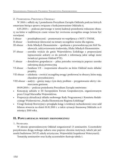 Sprawozdanie 2010_int.pdf - Polskie Towarzystwo Ekonomiczne