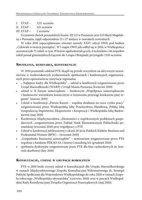 Sprawozdanie 2010_int.pdf - Polskie Towarzystwo Ekonomiczne