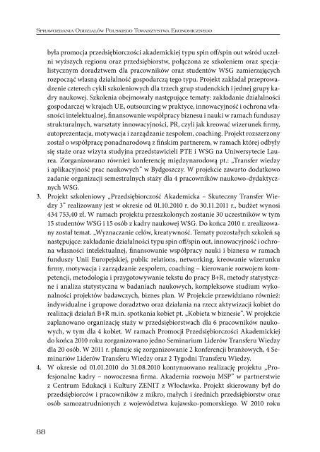 Sprawozdanie 2010_int.pdf - Polskie Towarzystwo Ekonomiczne