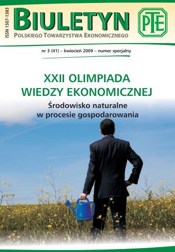Biuletyn PTE nr 3/2009 - Polskie Towarzystwo Ekonomiczne
