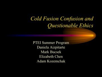 Case 11: Cold Fusion Case Consequences and Outcomes