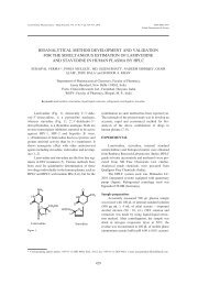 bioanalytical method development and validation for the ...