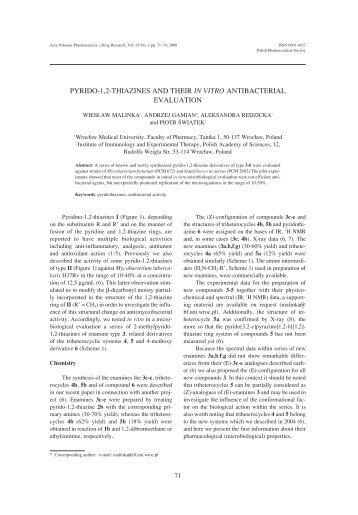 pyrido-1,2-thiazines and their in vitro antibacterial evaluation