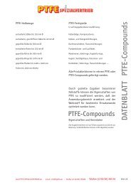 Eigenschaften und Kenndaten von PTFE-Compounds