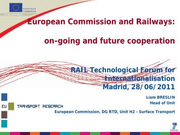 European Commission and Railways: on-going and future cooperation