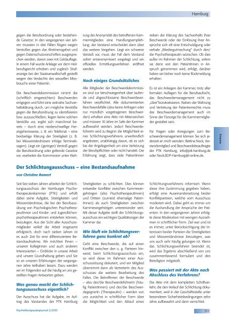 journal Psychotherapeuten - Psychotherapeutenkammer NRW