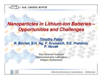 Nanoparticles in Lithium-Ion Batteries - PTL