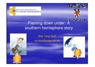 Flaming down under: A southern hemisphere story - PTL