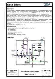 Water Deaeration System VARIDOX-H - GEA Diessel