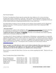 Medication Form - Peters Township School District