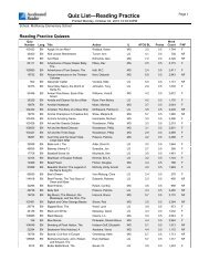 Quiz ListâReading Practice