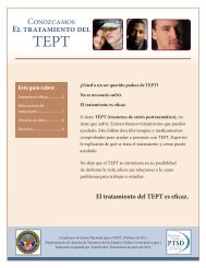 Conozcamos el Tratamiento del TEPT