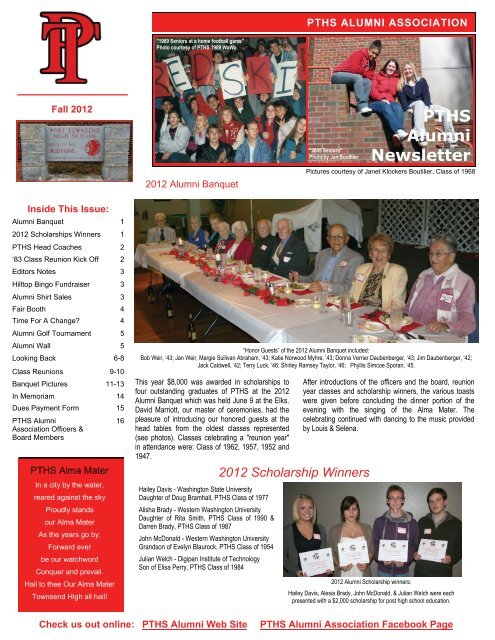 Fall 2012 Newsletter - Port Townsend School District