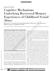 Cognitive Mechanisms Underlying Recovered-Memory Experiences of ...