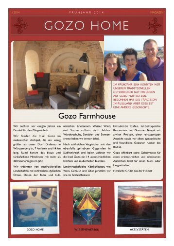 GOZO HOME Magazin Frühjahr 2014