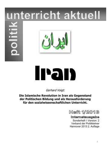 Die Islamische Revolution in Iran als Gegenstand der Politischen ...