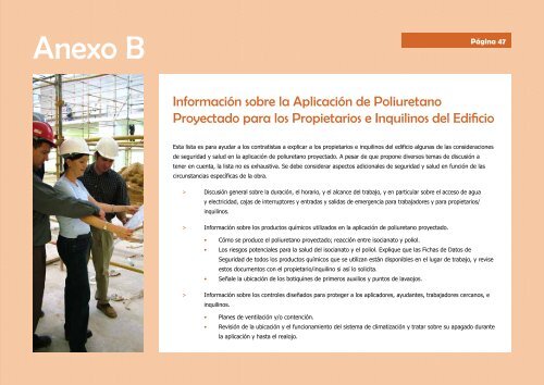 Guía de Seguridad y Salud para Proyección de Poliuretano