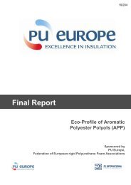 Eco-Profile of Aromatic Polyester Polyols (APP) - PU Europe