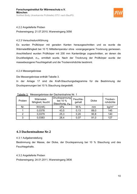 Zustandsänderungen von Mineralwolledämmstoffen in ... - PU Europe