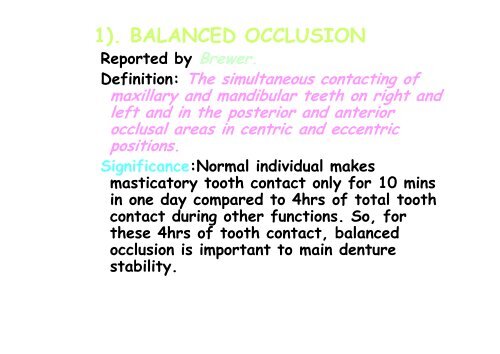 balanced occlusion