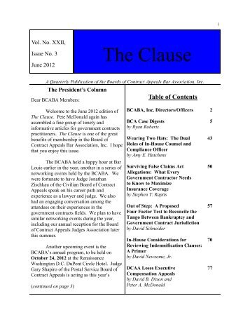 The Clause - PubKLaw