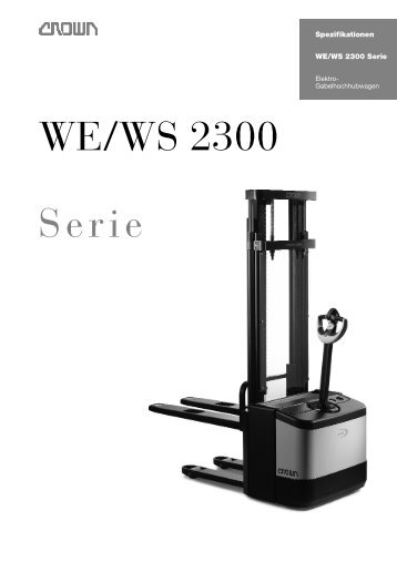 Spezifikationen Serie WE/WS 2300 - Crown Equipment Corporation