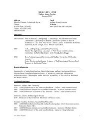 CURRICULUM VITAE Melissa Kruse-Peeples January 2011 ...