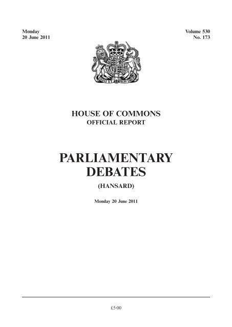 Hansard - United Kingdom Parliament